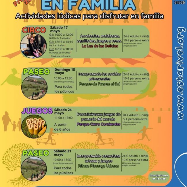 Actividades en Familia Mayo 2025. Estarivel Actividades en Familia Mayo 2025. Estarivel