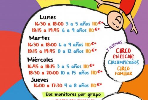 Taller de Circo y pequecirco para niños y jovenes con Estarivel y La luz de las Delicias. En Valladolid